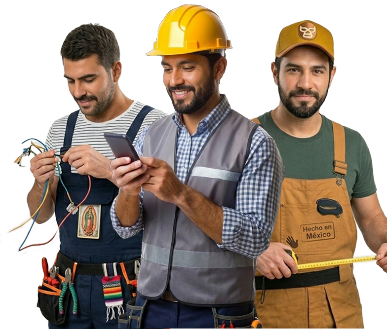 Profesionales verificados: electricista, carpintero y técnico